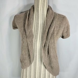 Absolutely Creative Worldwide Tan Short Sleeve Shrug Size Small